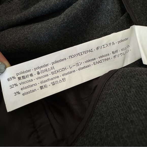 Zara Basic Wide Leg Ankle Pants - Charcoal - Picture 10 of 11